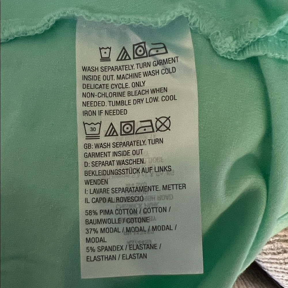 Belle by Kim Gravel Aqua V-Neck Long Sleeve Top - Picture 5 of 5